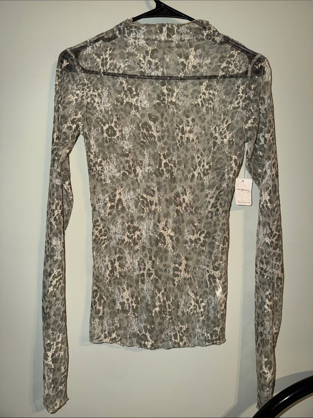 Free People intimately mesh printed layering top S